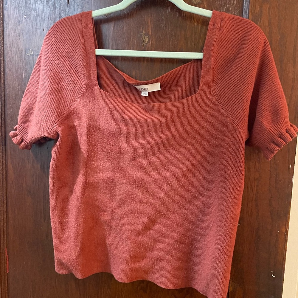 (2) Loft Short Sleeved Sweaters